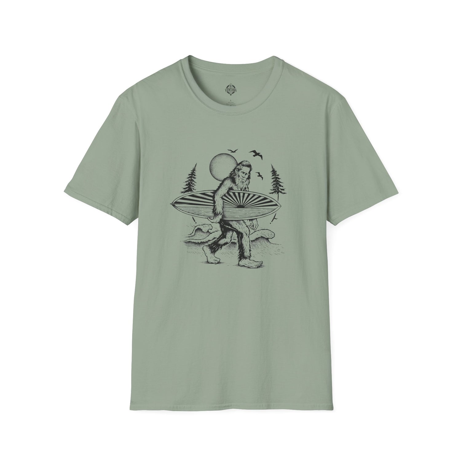 Ventana Surfsquatch by Thiago Bianchini Unisex - Soft Style U.S. Cotton T-Shirt