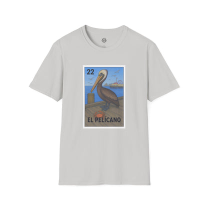 Pelican Lotería Unisex - Soft Style U.S. Cotton T-Shirt (El Pelícano)