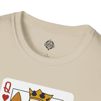 Queen of Hearts Surfer Unisex - U.S. Cotton T-Shirt
