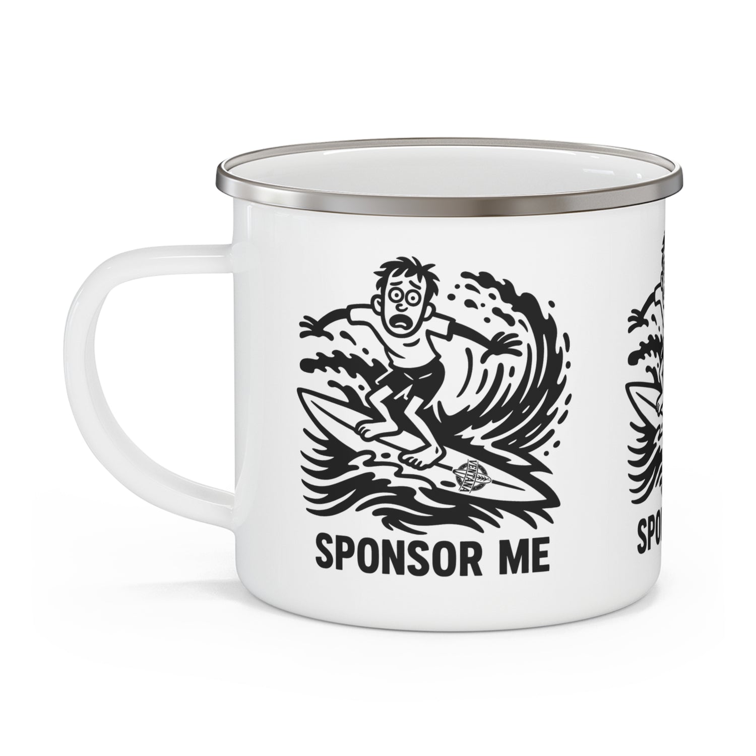Sponsor Me Enamel Camping Mug (12oz - small)