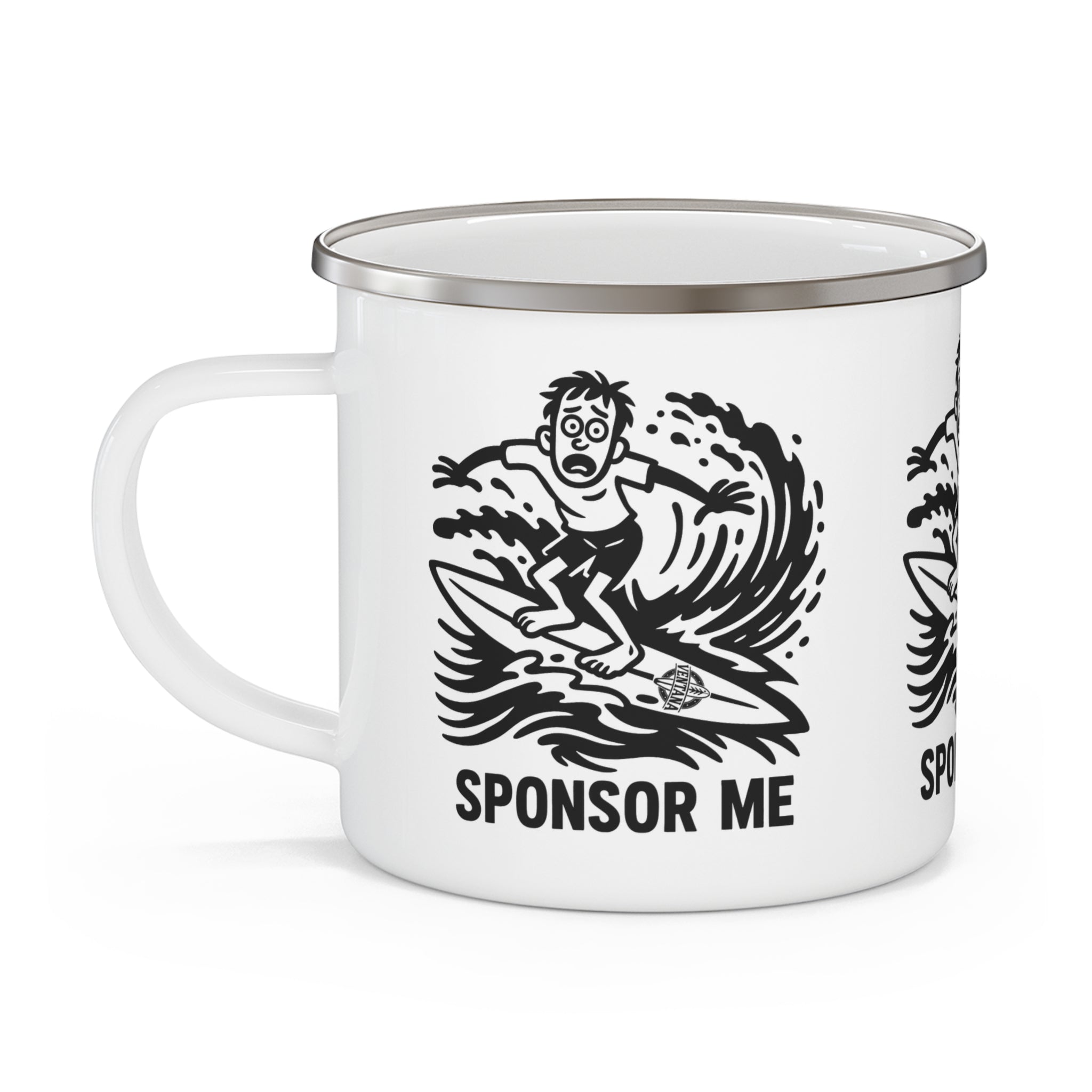 Sponsor Me Enamel Camping Mug (12oz - small)