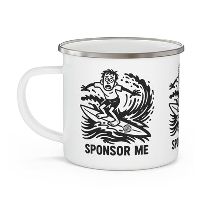 Sponsor Me Enamel Camping Mug (12oz - small)