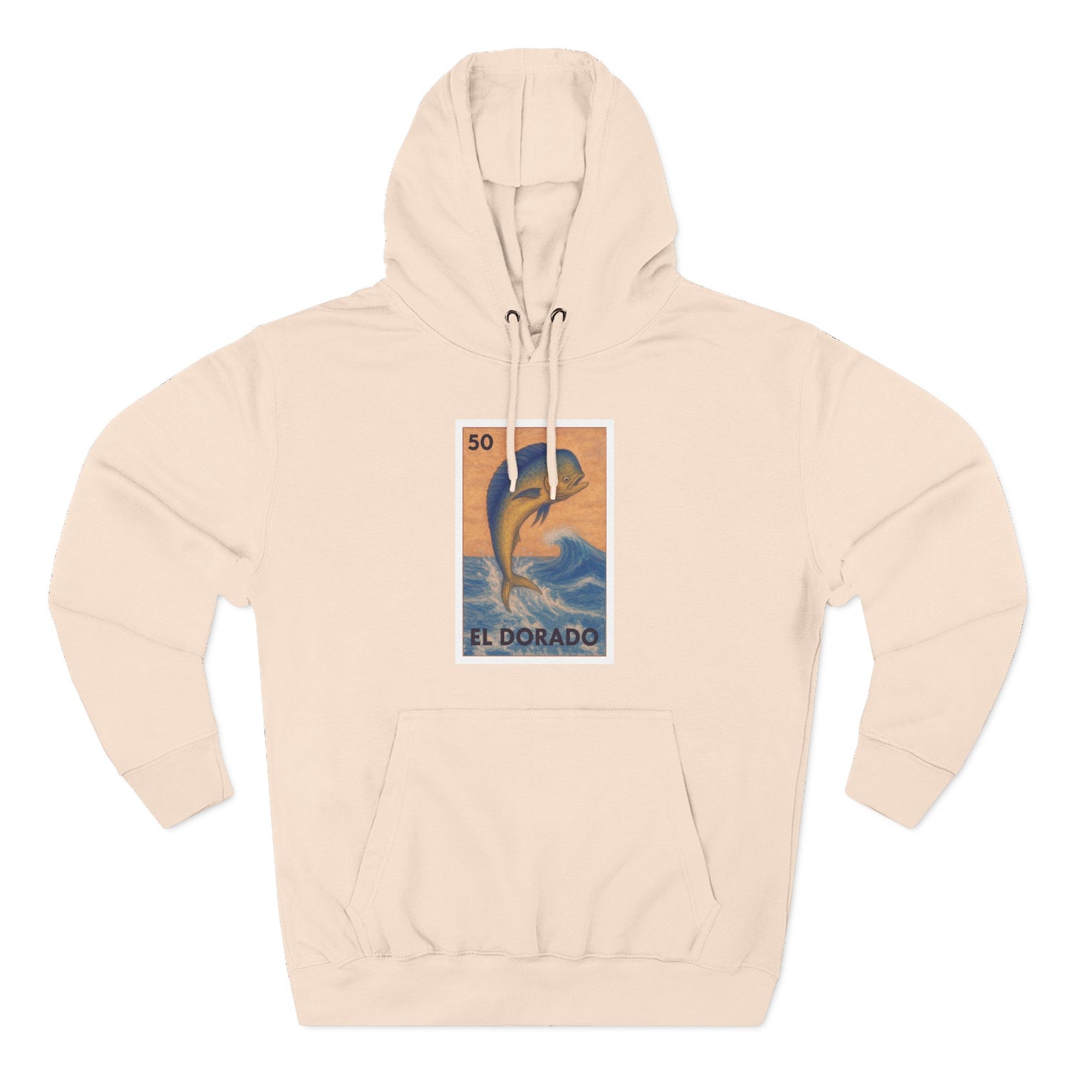 Dorado Lotería Unisex - Pull-Over Cotton Blend Fleece Hoodie (El Dorado)
