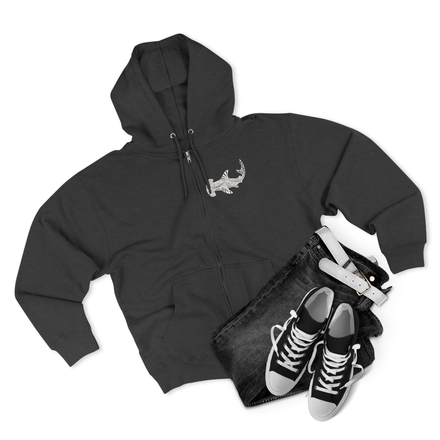 Ventangle Hammerhead Unisex - Zip Cotton Blend Fleece Hoodie