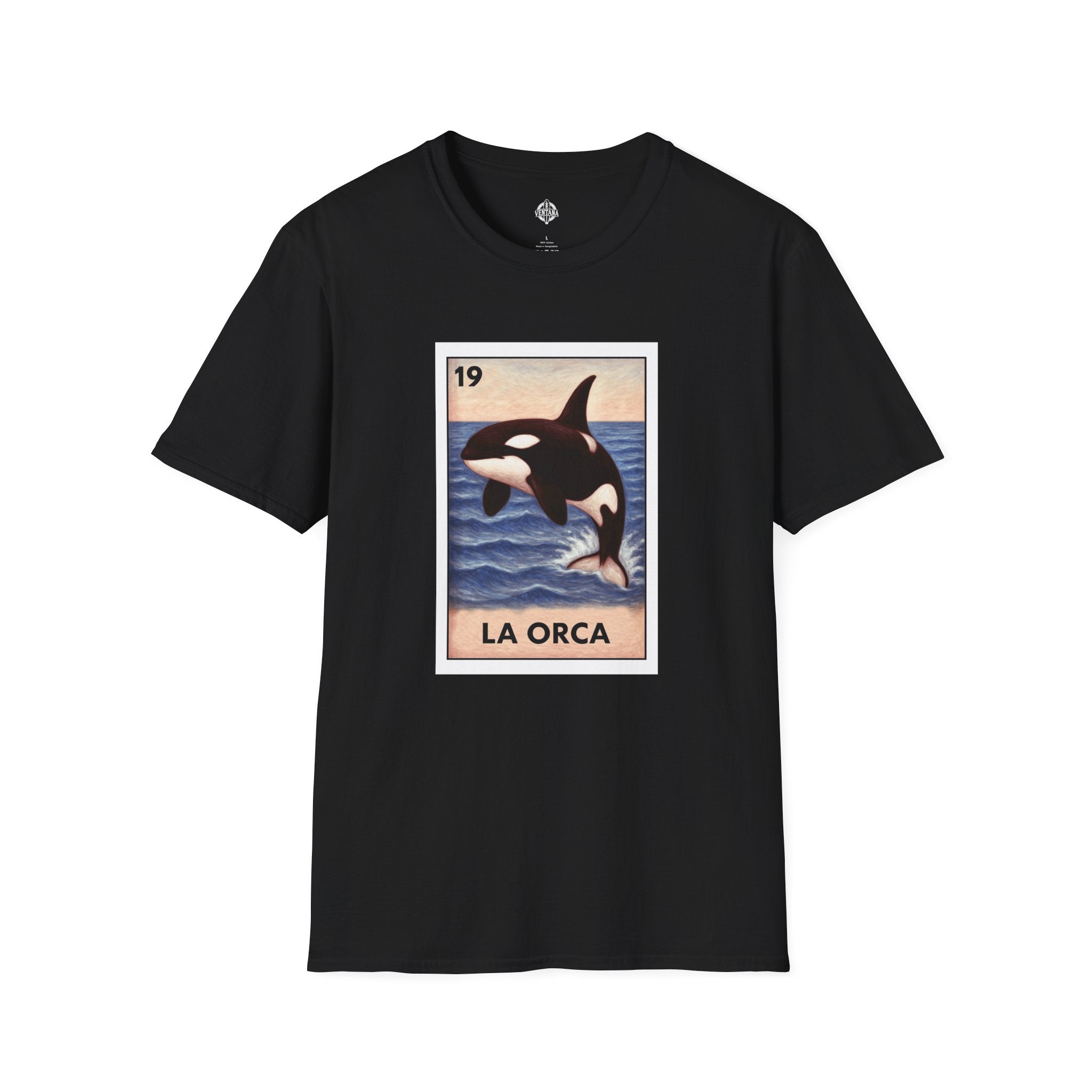 Orca Lotería Unisex - Soft Style U.S. Cotton T-Shirt (La Orca)