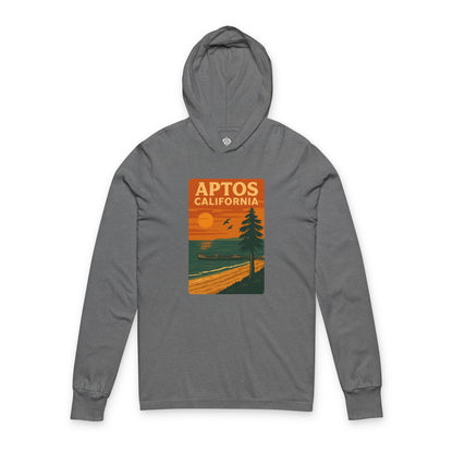 Aptos California Sunset Unisex - Cotton Long Sleeve Hooded T-Shirt