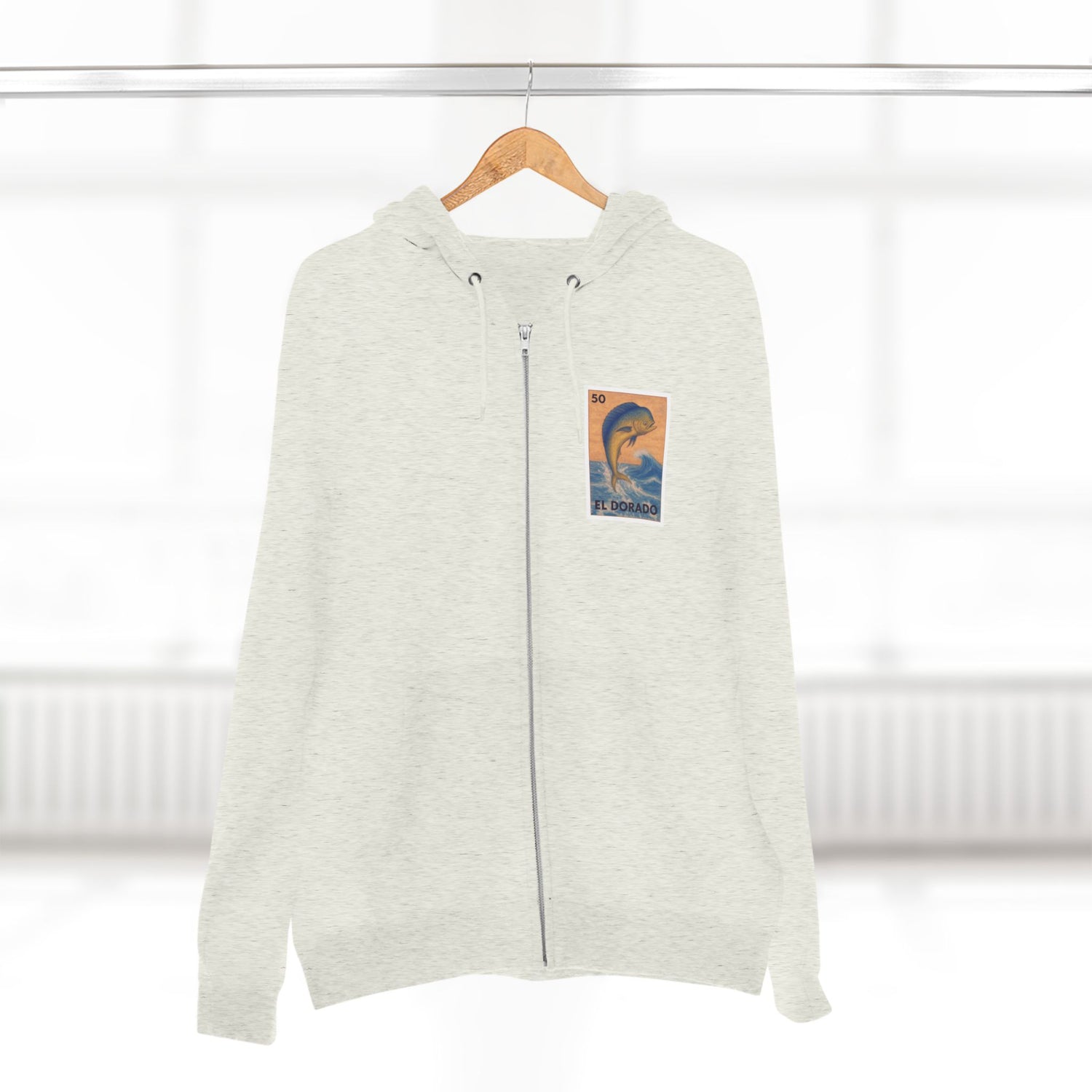 Dorado Lotería Unisex - Zip Cotton Blend Fleece Hoodie (El Dorado)