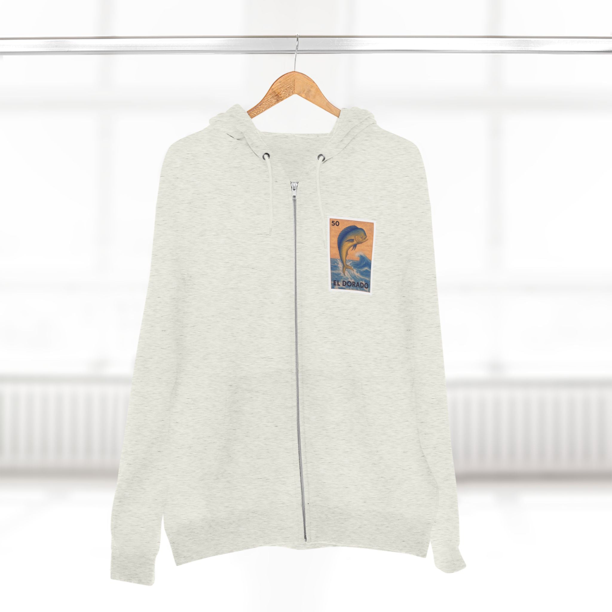 Dorado Lotería Unisex - Zip Cotton Blend Fleece Hoodie (El Dorado)