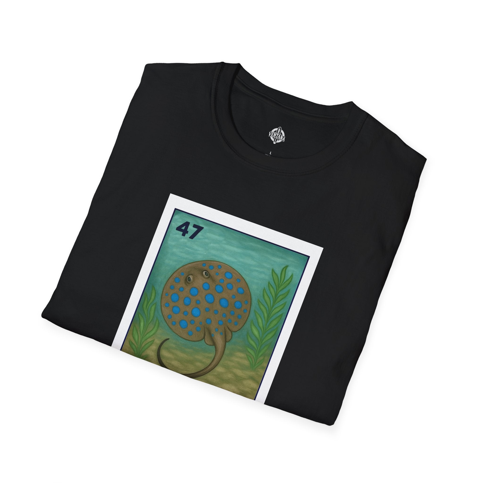 Stingray Lotería Unisex - Soft Style U.S. Cotton T-Shirt (La Raya Venenosa)