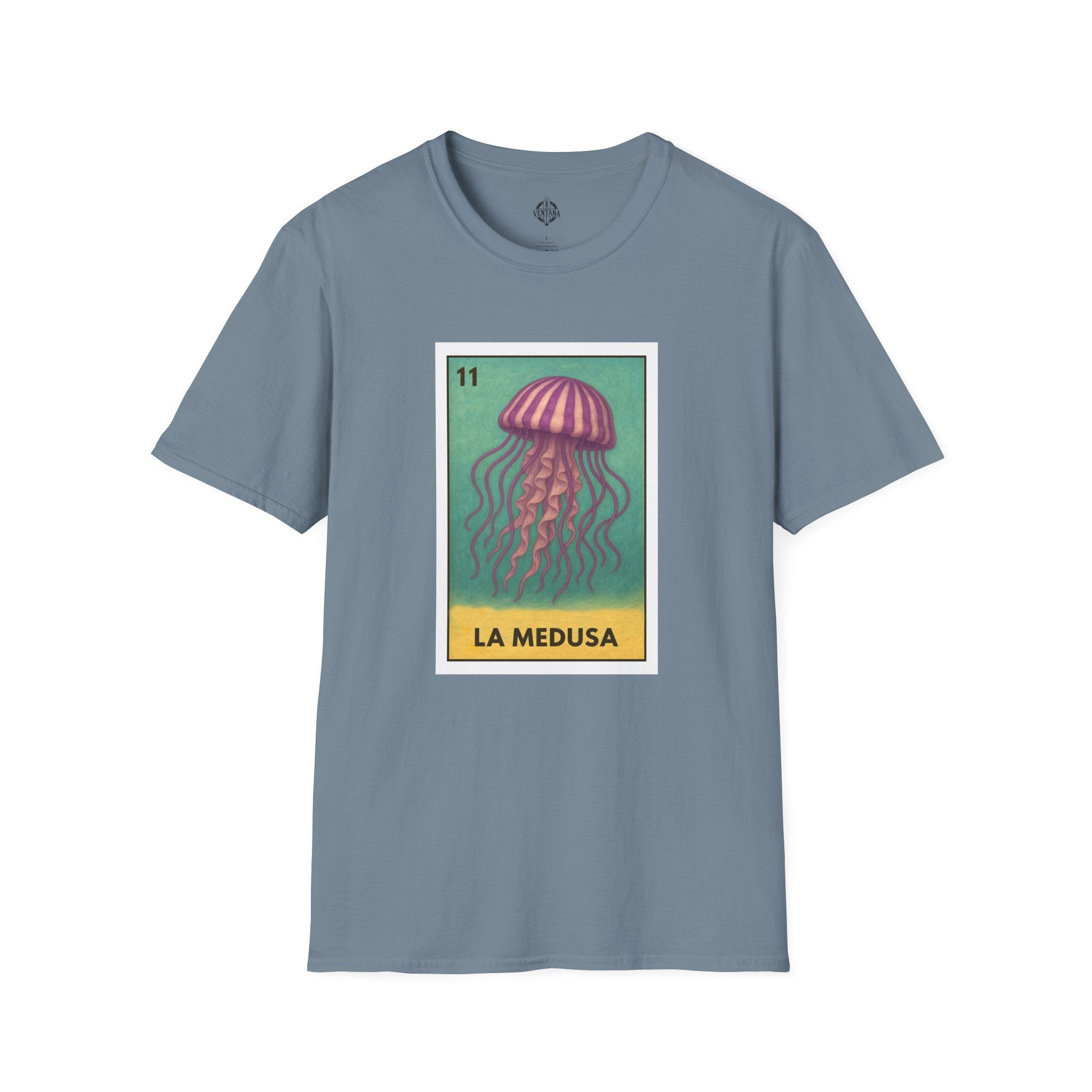 Sea Jelly Lotería Unisex - Soft Style U.S. Cotton T-Shirt (La Medusa)