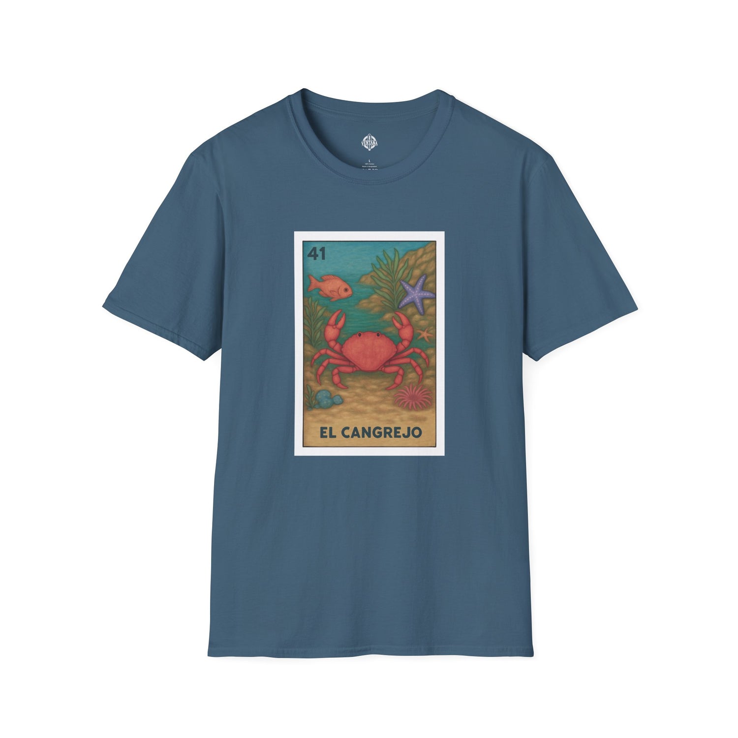 Crab Lotería Unisex - Soft Style U.S. Cotton T-Shirt (El Cangrejo)