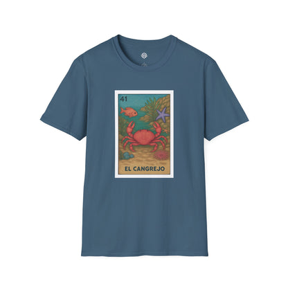 Crab Lotería Unisex - Soft Style U.S. Cotton T-Shirt (El Cangrejo)