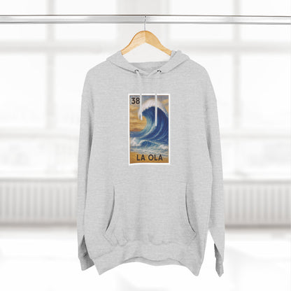 Wave Lotería Unisex - Pull-Over Cotton Blend Fleece Hoodie (La Ola)