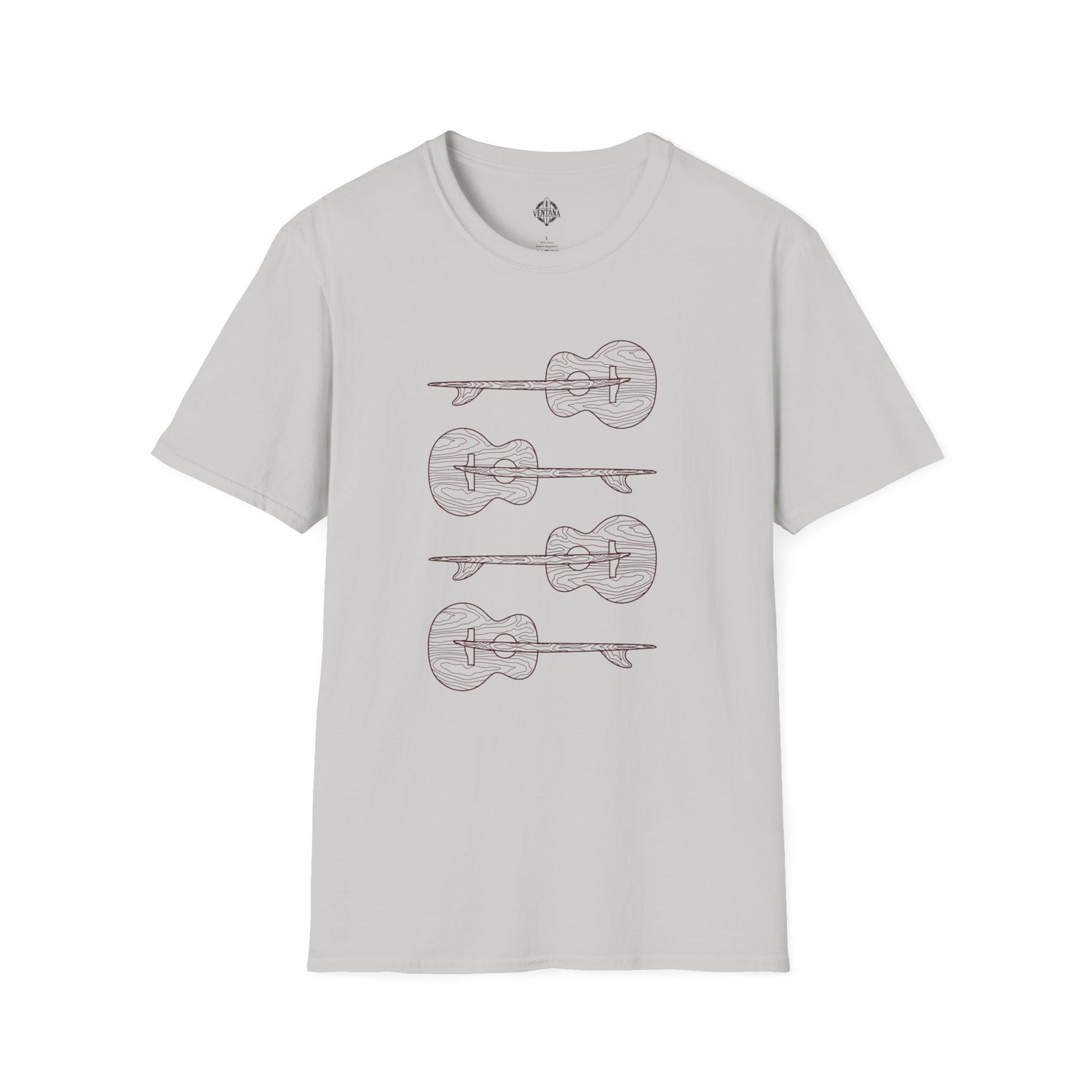 Ventana Santa Cruz Guitar Collab Unisex - Soft Style U.S. Cotton T-Shirt