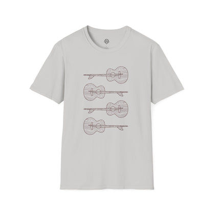 Ventana Santa Cruz Guitar Collab Unisex - Soft Style U.S. Cotton T-Shirt
