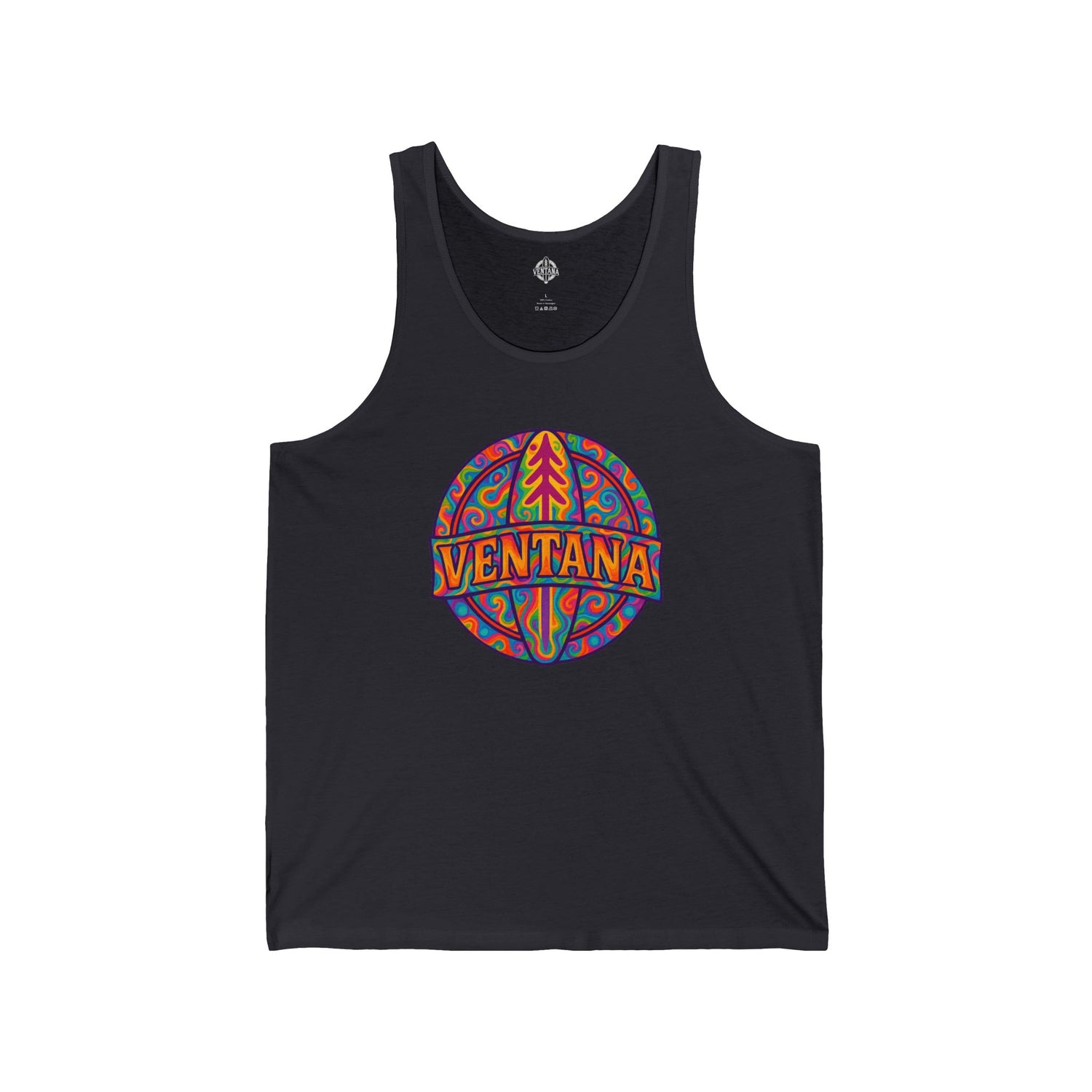 Ventana Psychedelic Treefish Logo - Cotton Jersey Tank Top Unisex