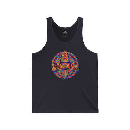 Ventana Psychedelic Treefish Logo - Cotton Jersey Tank Top Unisex