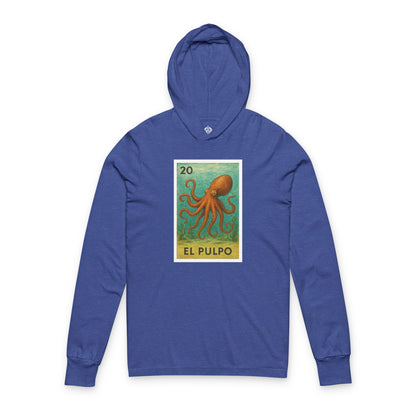 Octopus Lotería Unisex - Cotton Hooded Long Sleeve Hooded T-Shirt (El Pulpo)