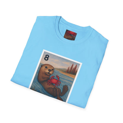 Sea Otter Lotería Unisex - Soft Style U.S. Cotton T-Shirt (La Nutria)