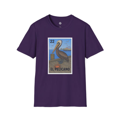 Pelican Lotería Unisex - Soft Style U.S. Cotton T-Shirt (El Pelícano)