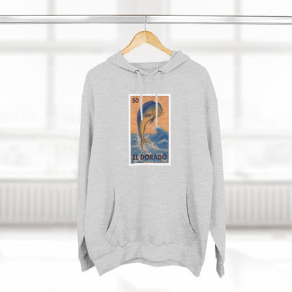 Dorado Lotería Unisex - Pull-Over Cotton Blend Fleece Hoodie (El Dorado)