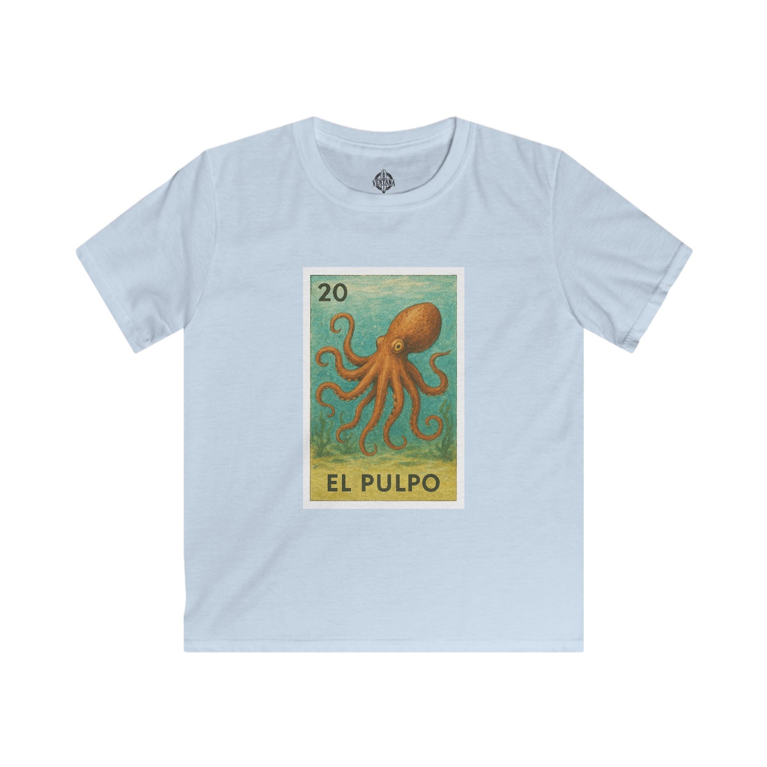 Octopus Lotería Kids - Soft Style U.S. Cotton T-Shirt (El Pulpo)