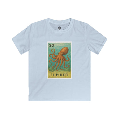 Octopus Lotería Kids - Soft Style U.S. Cotton T-Shirt (El Pulpo)