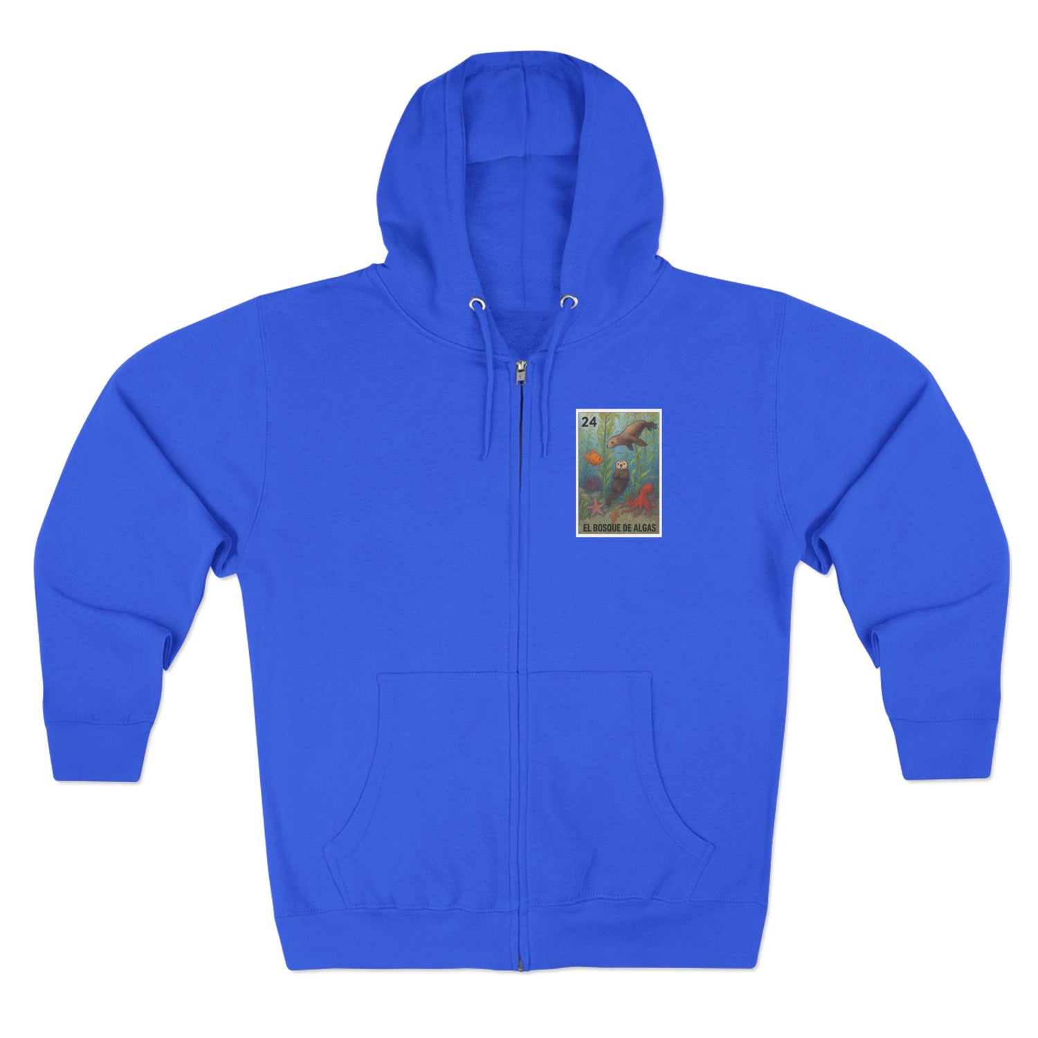 Kelp Forest Lotería Unisex - Zip Cotton Blend Fleece Hoodie (El Bosque de Algas)