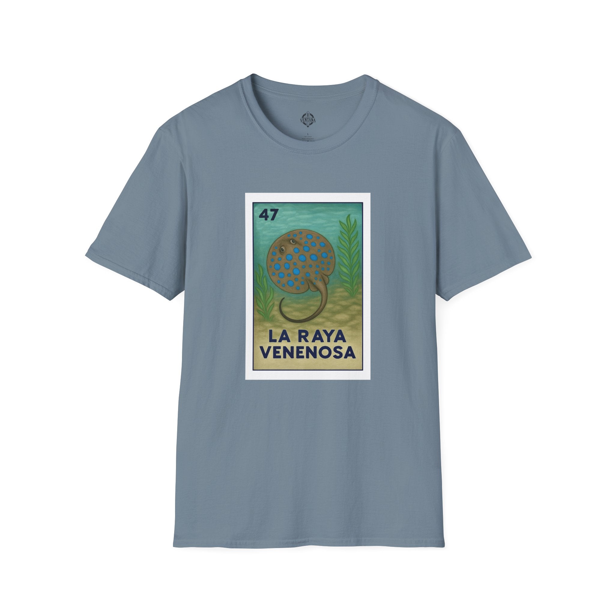 Stingray Lotería Unisex - Soft Style U.S. Cotton T-Shirt (La Raya Venenosa)