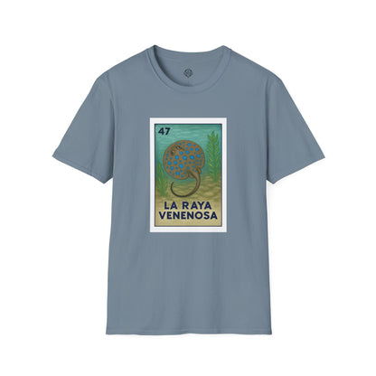 Stingray Lotería Unisex - Soft Style U.S. Cotton T-Shirt (La Raya Venenosa)