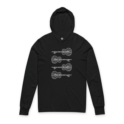 Ventana Santa Cruz Guitar Collab Unisex - Cotton Hooded Long Sleeve Hooded T-Shirt
