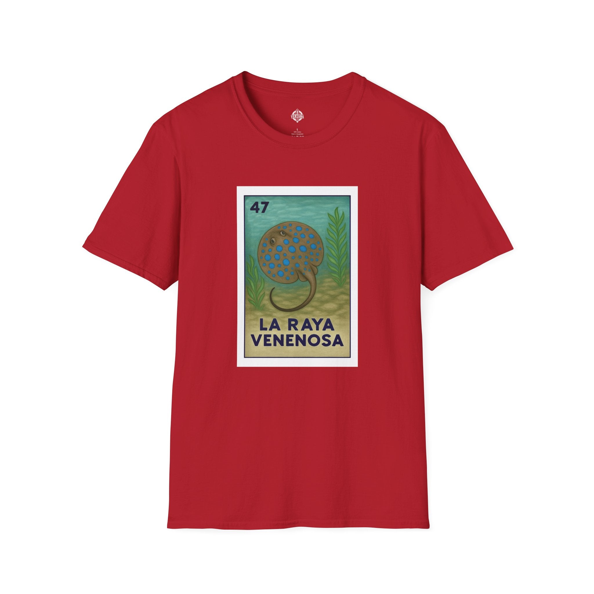 Stingray Lotería Unisex - Soft Style U.S. Cotton T-Shirt (La Raya Venenosa)