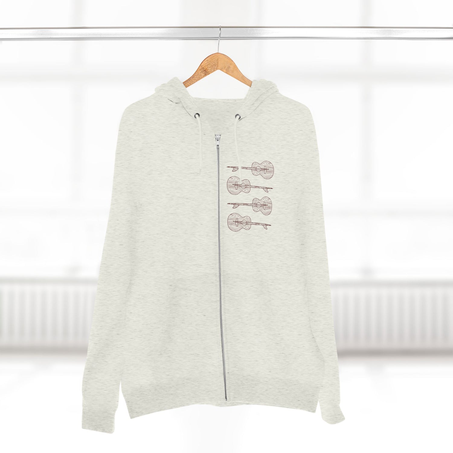 Ventana Santa Cruz Guitar Collab Unisex - Zip Cotton Blend Fleece Hoodie