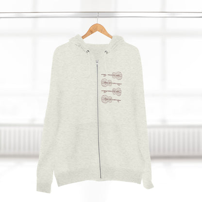 Ventana Santa Cruz Guitar Collab Unisex - Zip Cotton Blend Fleece Hoodie