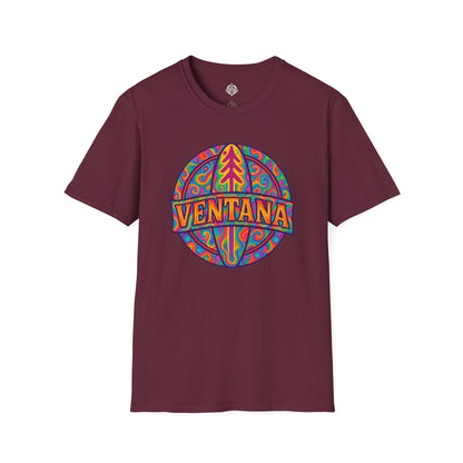 Ventana Psychedelic Treefish Logo - Soft Style U.S. Cotton T-Shirt