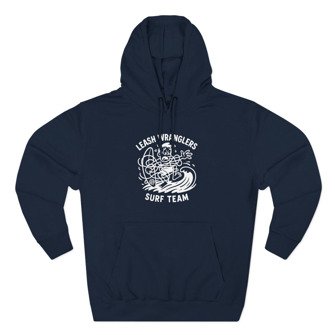 Leash Wranglers Surf Team Unisex - Pull-Over Cotton Blend Fleece Hoodie