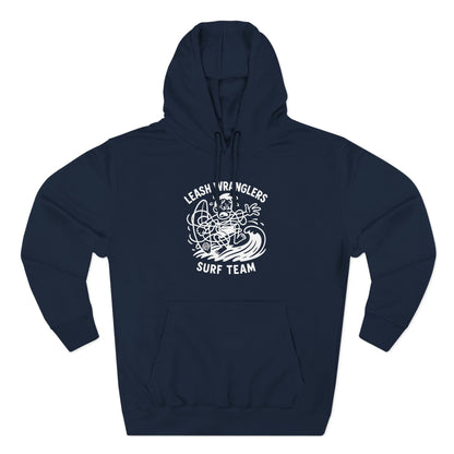 Leash Wranglers Surf Team Unisex - Pull-Over Cotton Blend Fleece Hoodie