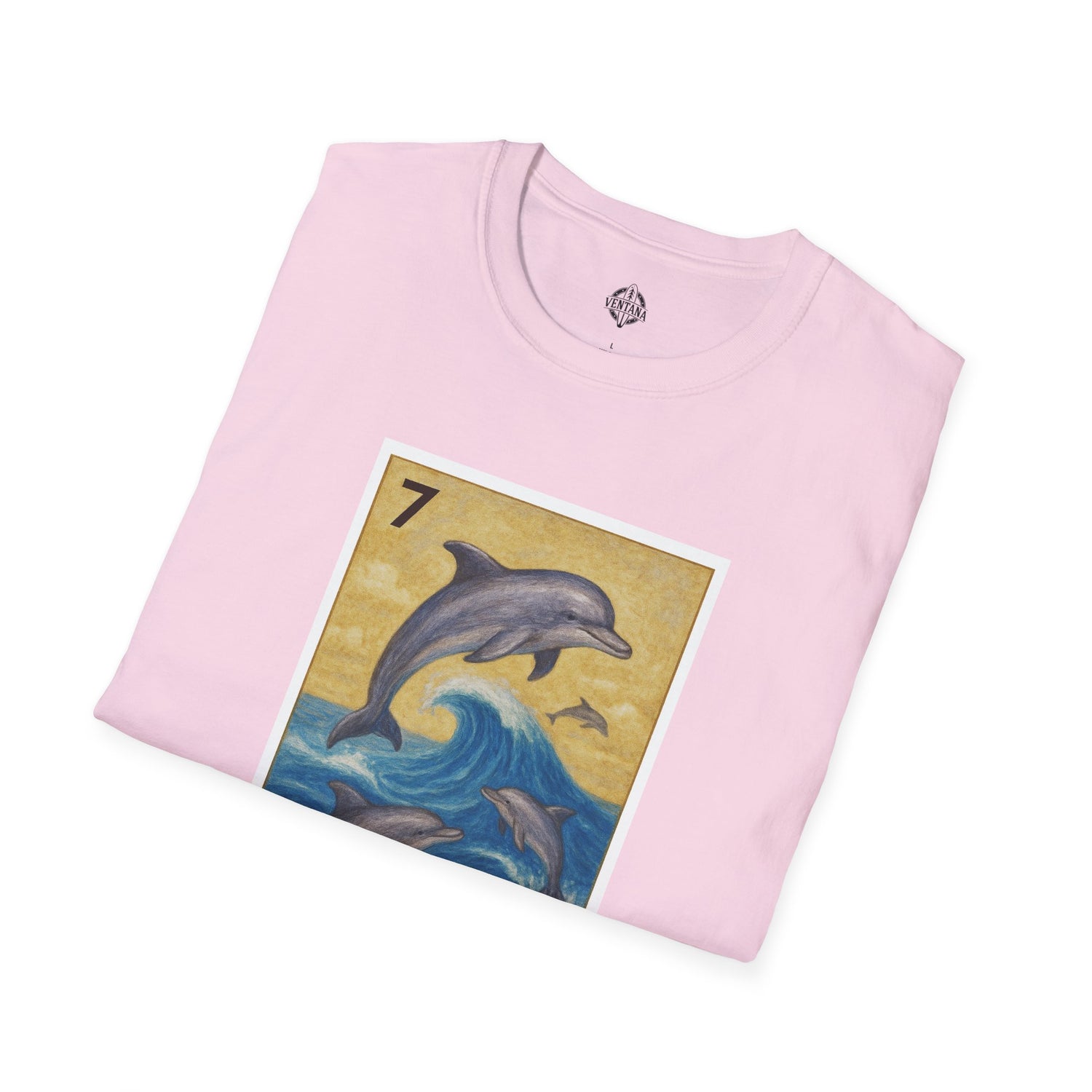 Dolphin Lotería Unisex - Soft Style U.S. Cotton T-Shirt (El Delfín)