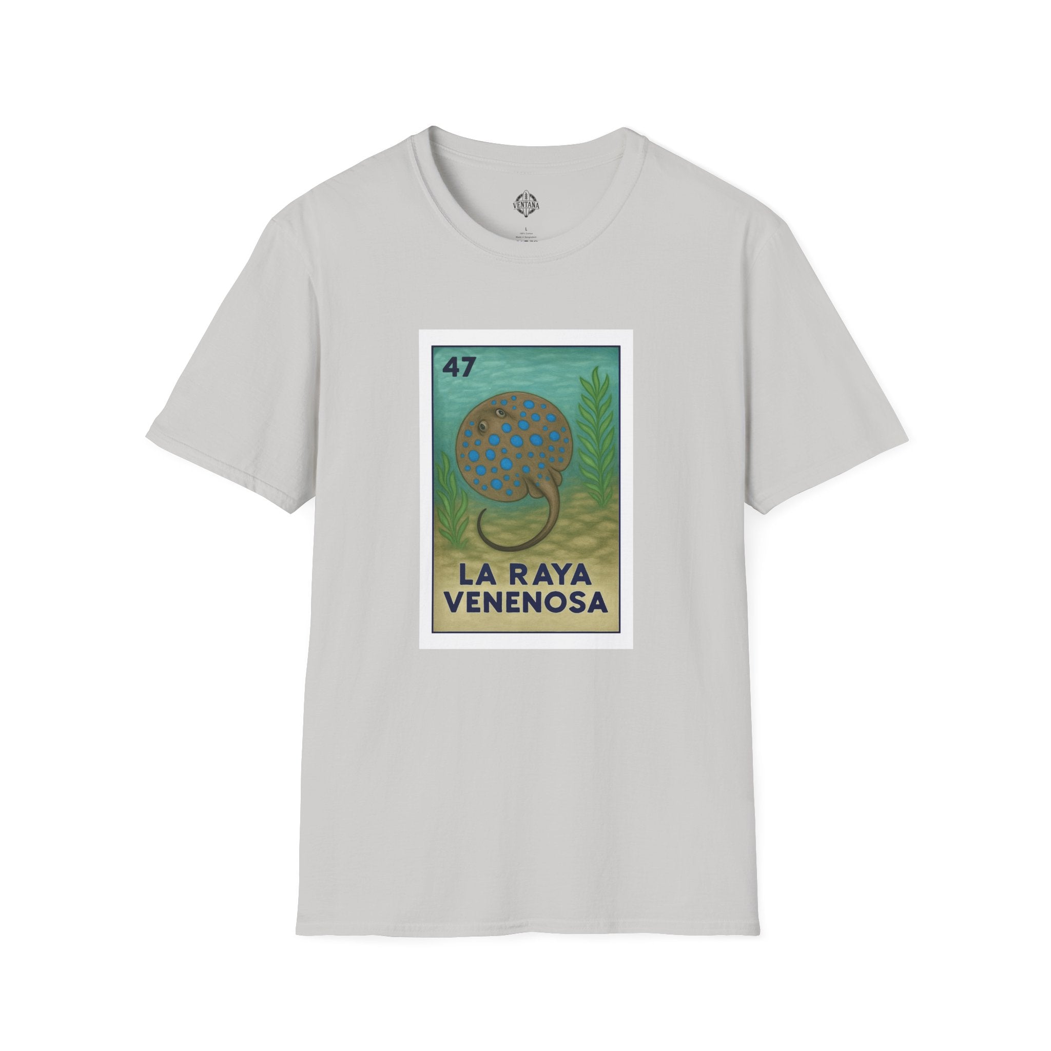 Stingray Lotería Unisex - Soft Style U.S. Cotton T-Shirt (La Raya Venenosa)