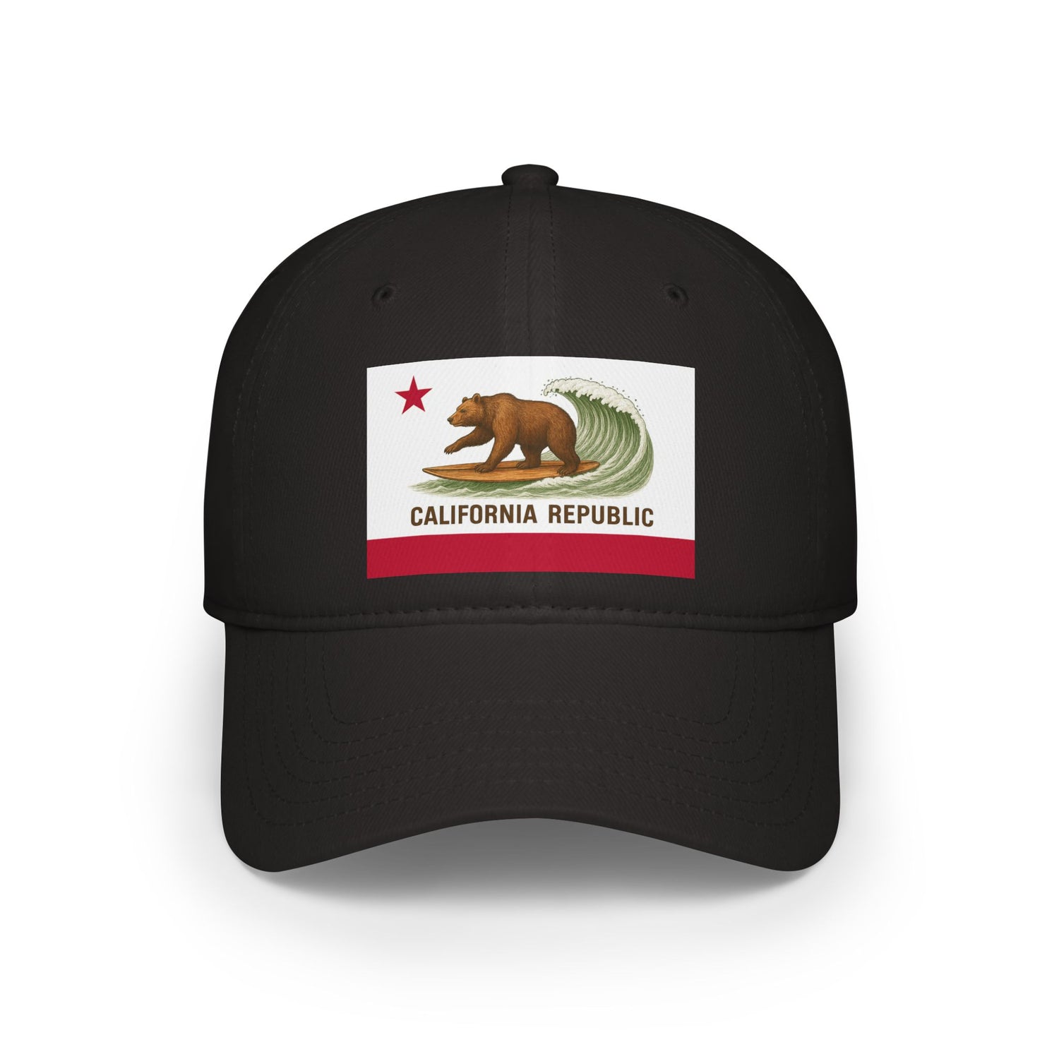 California Surfing Bear Flag Unisex - 100% Cotton Baseball Cap