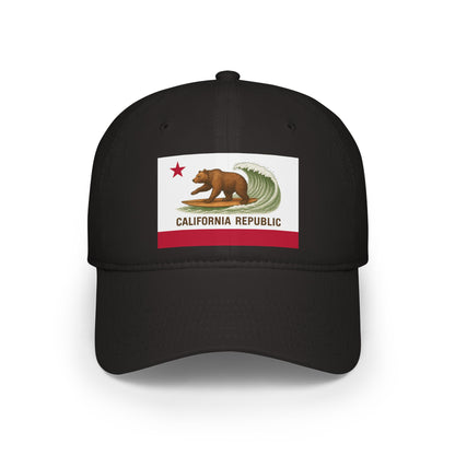 California Surfing Bear Flag Unisex - 100% Cotton Baseball Cap