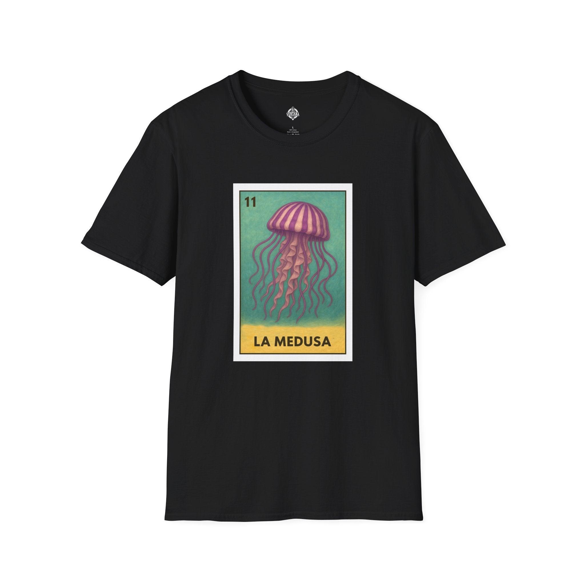 Sea Jelly Lotería Unisex - Soft Style U.S. Cotton T-Shirt (La Medusa)