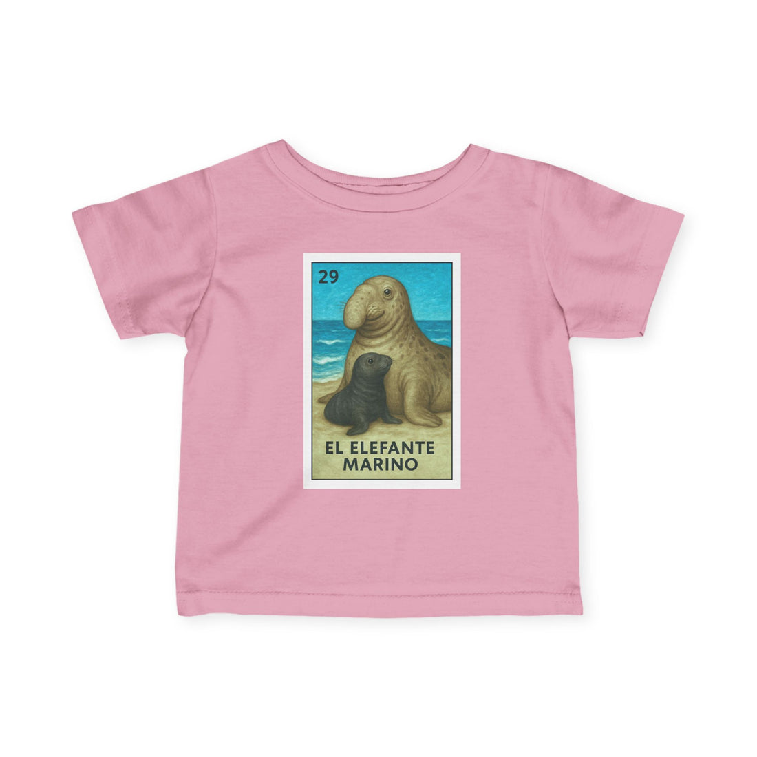 Elephant Seal Lotería - Infant 100% Cotton T-Shirt (El Elefante Marino)