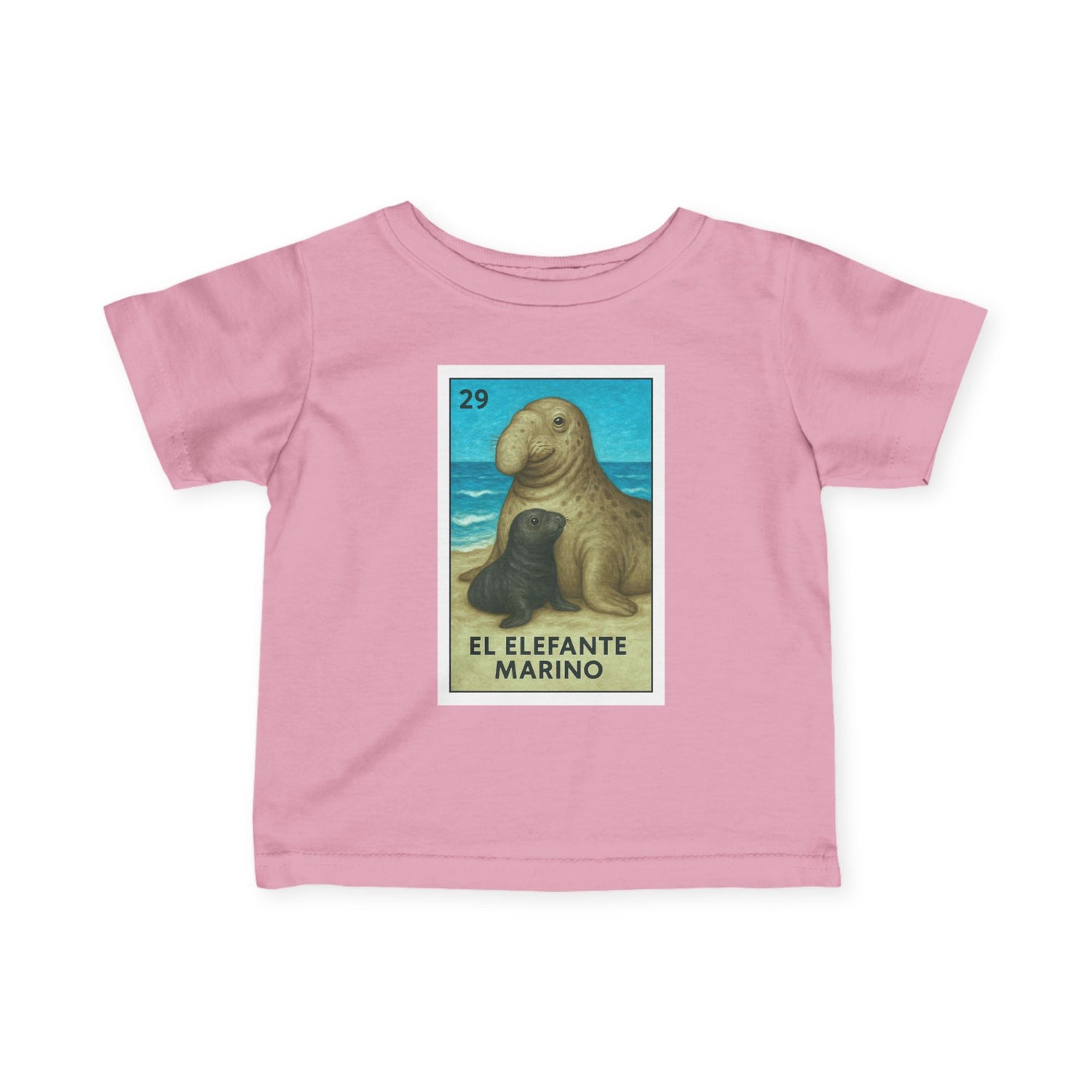 Elephant Seal Lotería - Infant 100% Cotton T-Shirt (El Elefante Marino)