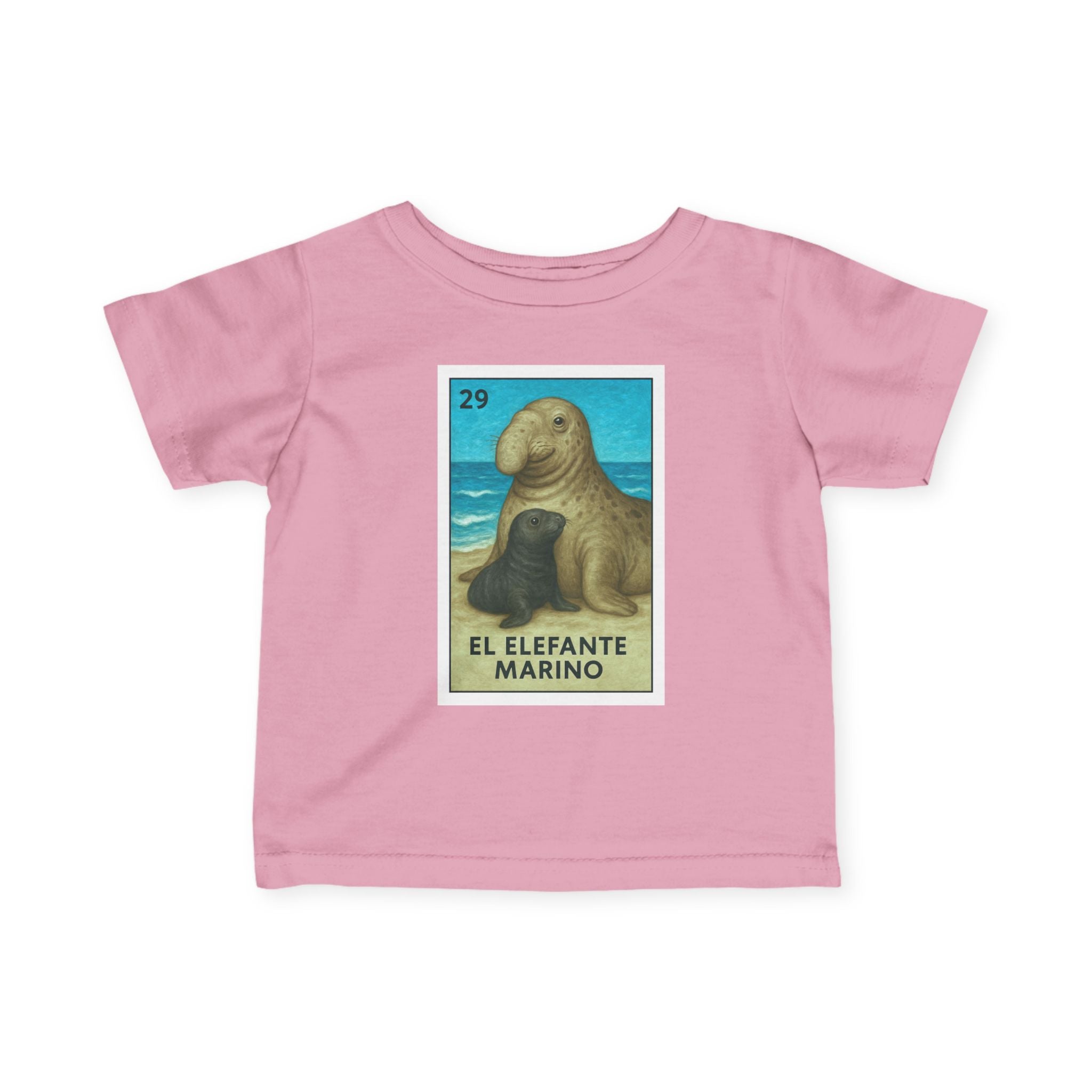 Elephant Seal Lotería - Infant 100% Cotton T-Shirt (El Elefante Marino)