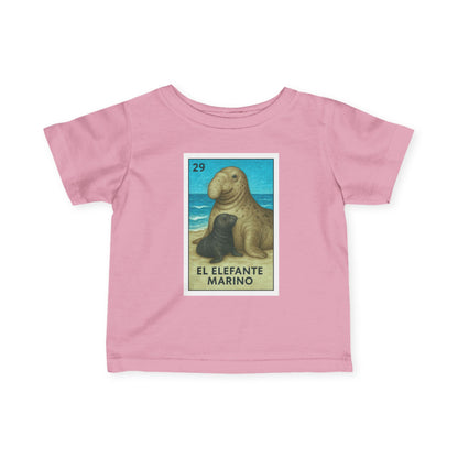 Elephant Seal Lotería - Infant 100% Cotton T-Shirt (El Elefante Marino)