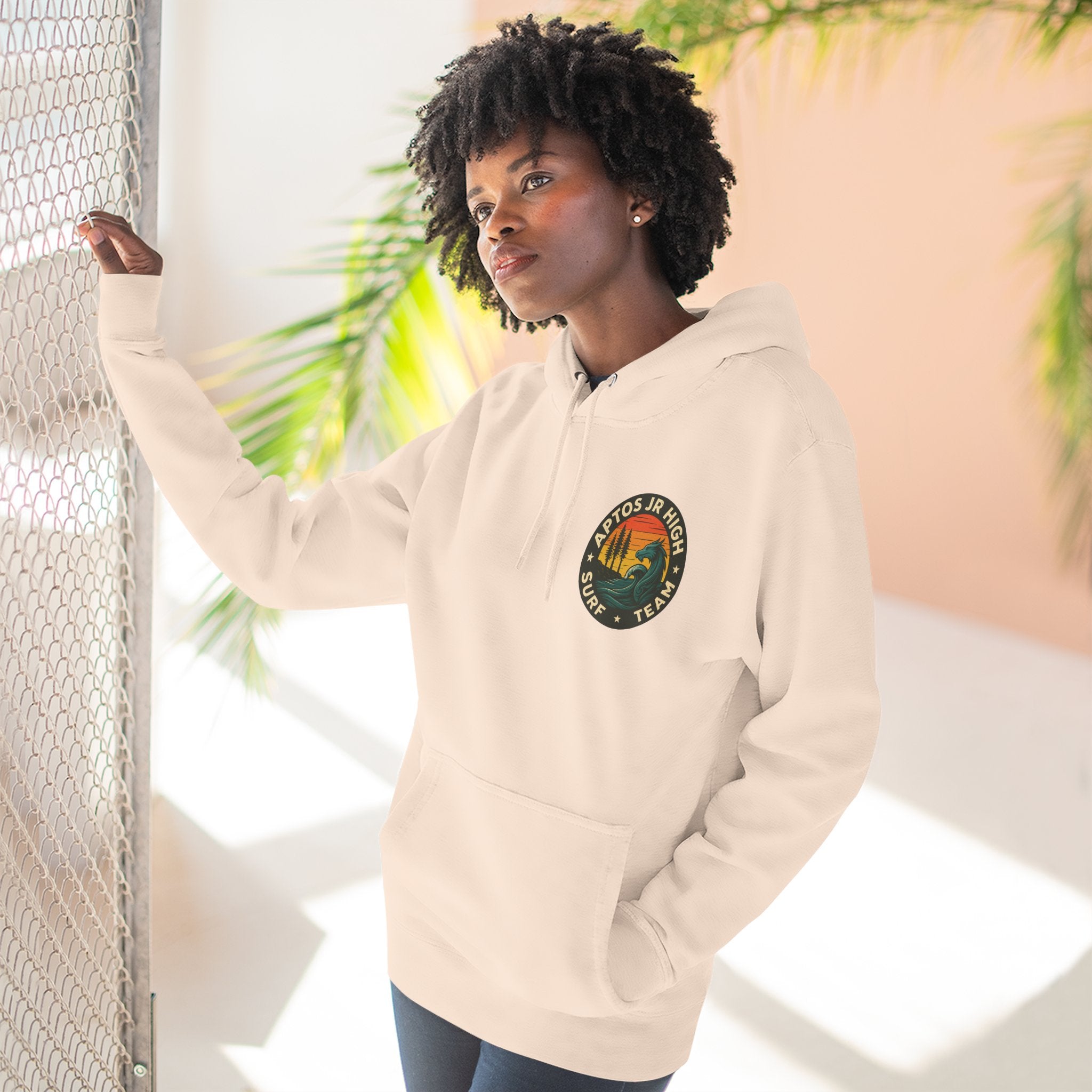 Aptos Junior High Surf Team Unisex - Pull-Over Cotton Blend Fleece Hoodie