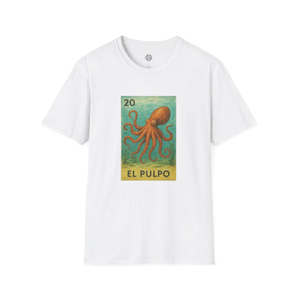 Octopus Lotería Unisex - Soft Style U.S. Cotton T-Shirt (El Pulpo)