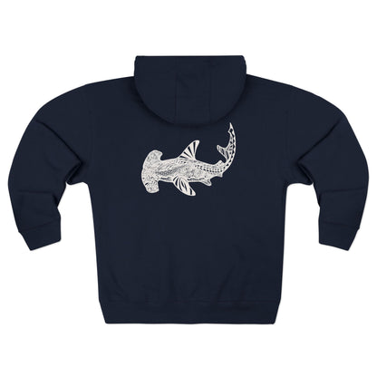 Ventangle Hammerhead Unisex - Zip Cotton Blend Fleece Hoodie