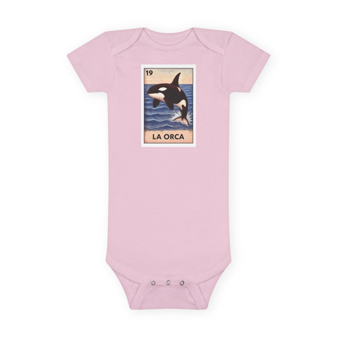 Orca Lotería - Baby Short Sleeve 100% Cotton Onesie (La Orca)